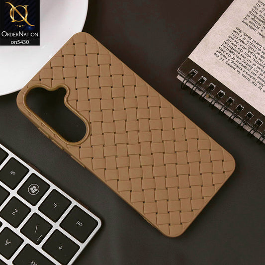Samsung Galaxy A56 Cover - Skin - New Woven Design Leather Feel Soft TPU Case