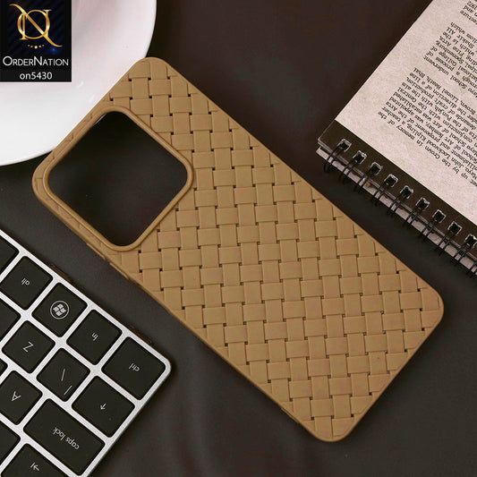 Infinix Smart 8 Cover - Skin - New Woven Design Leather Feel Soft TPU Case