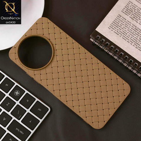 Tecno Spark 30 Pro Cover - Skin - New Woven Design Leather Feel Soft TPU Case