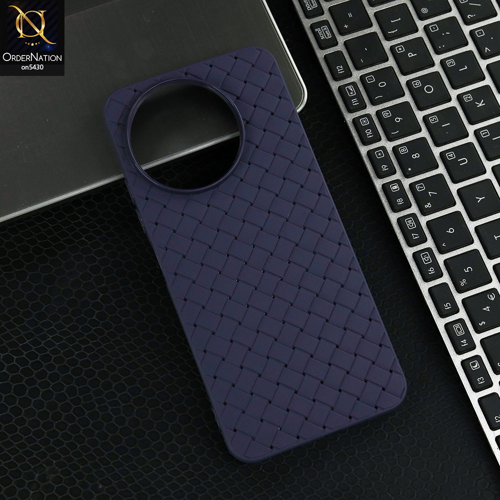 Tecno Spark 30 Pro - Purple - New Woven Design Leather Feel Soft TPU Case