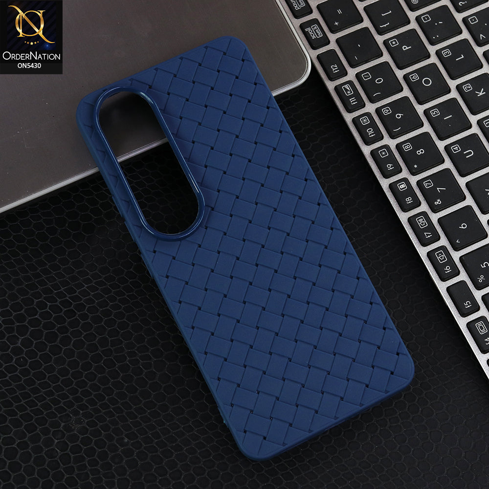 Vivo V50 Lite - Blue - New Woven Design Leather Feel Soft TPU Case