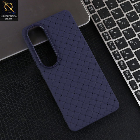 Vivo V50 Lite - Purple - New Woven Design Leather Feel Soft TPU Case