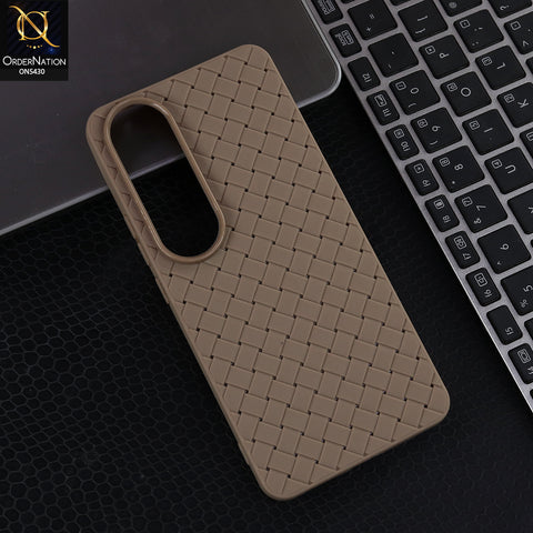 Vivo V50 Lite - Skin - New Woven Design Leather Feel Soft TPU Case