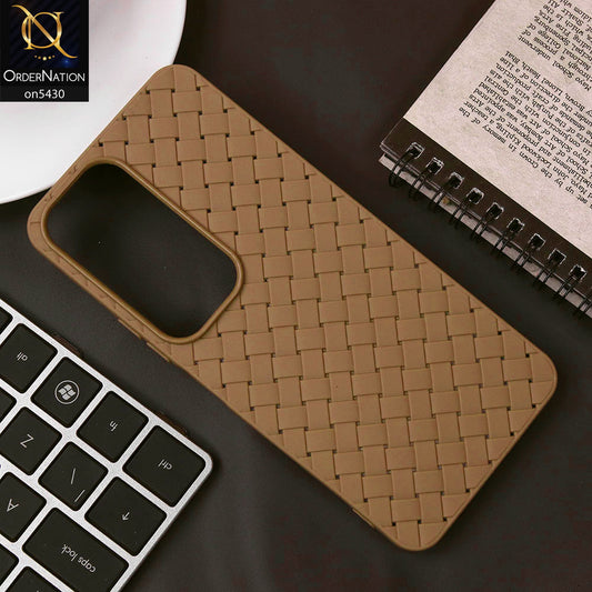 Vivo Y19s Cover - Skin - New Woven Design Leather Feel Soft TPU Case