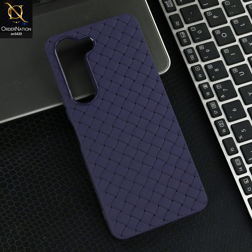 Vivo Y04 - Purple - New Woven Design Leather Feel Soft TPU Case