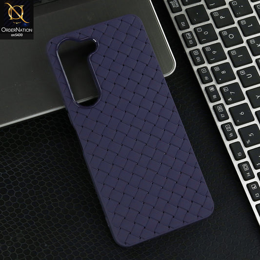 Vivo Y29s - Purple - New Woven Design Leather Feel Soft TPU Case