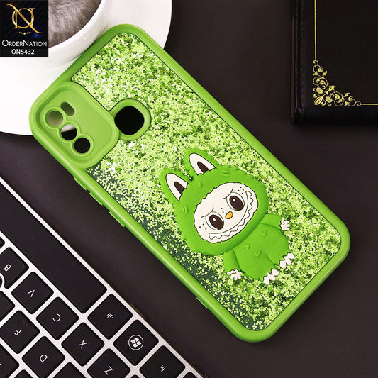 Tecno Spark 5 pro Cover - Light Green - Cute 3D Cartoon Soft Glitter Case