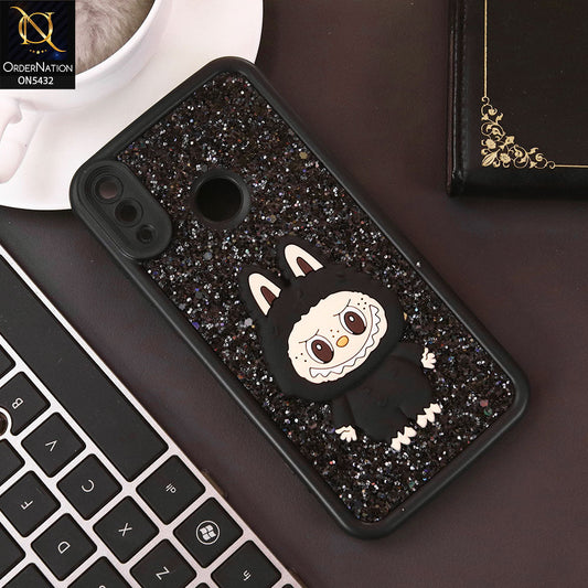 Huawei Y7 Prime 2019 / Y7 2019 / Y7 Pro 2019 Cover - Black - Cute 3D Cartoon Soft Glitter Case