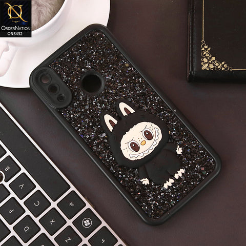 Huawei Y7 Prime 2019 / Y7 2019 / Y7 Pro 2019 Cover - Black - Cute 3D Cartoon Soft Glitter Case