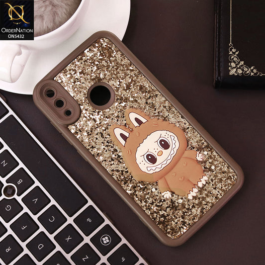 Huawei Y7 Prime 2019 / Y7 2019 / Y7 Pro 2019 Cover - Brown - Cute 3D Cartoon Soft Glitter Case