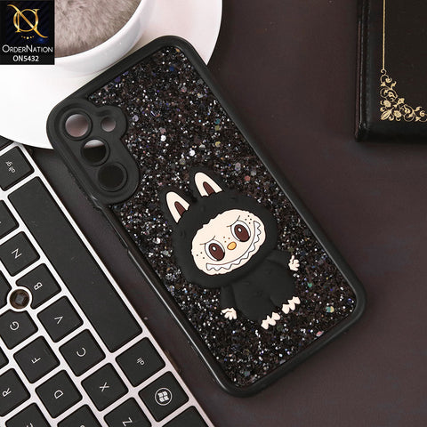 Samsung Galaxy A15 4G Cover - Black - Cute 3D Cartoon Soft Glitter Case