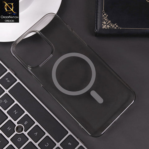 iPhone 15 Pro Max Cover - Natural Titanium - Ultra Thin HD Clear Hard PC Magsafe Case Magnetic Transparent Back Cover