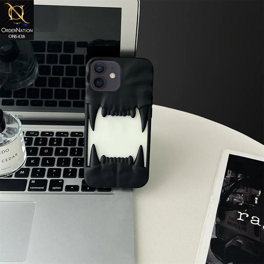 iPhone 15 Cover - Black - Unique 3D Animal Fang Soft Case