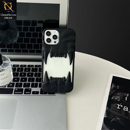 iPhone 15 Pro Max Cover - Black - Unique 3D Animal Fang Soft Case