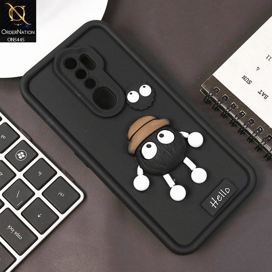 Oppo A9 2020 Cover - Black - Cute 3D Cartoon Soft Case