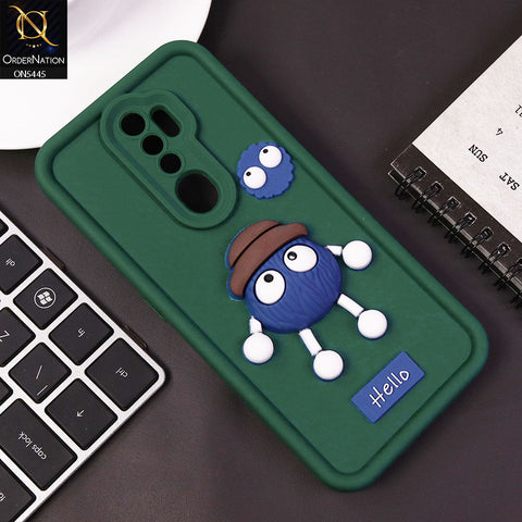 Oppo A9 2020 Cover - Green - Cute 3D Cartoon Soft Case