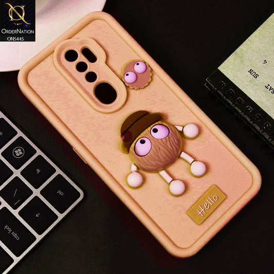 Oppo A9 2020 Cover - Light Pink - Cute 3D Cartoon Soft Case