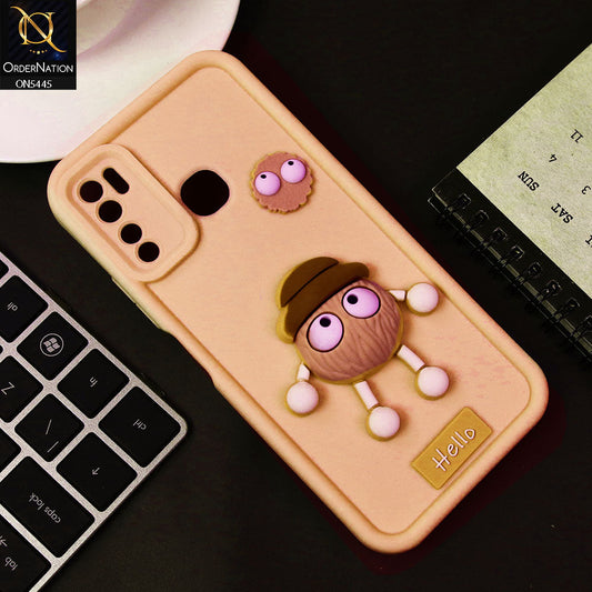 Tecno Spark 5 Cover - Light Pink - Cute 3D Cartoon Soft Case