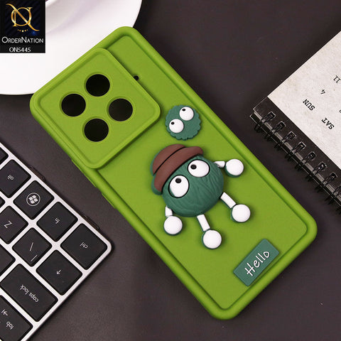 Tecno Camon 30S Cover - Light Green - Cute 3D Cartoon Soft Case