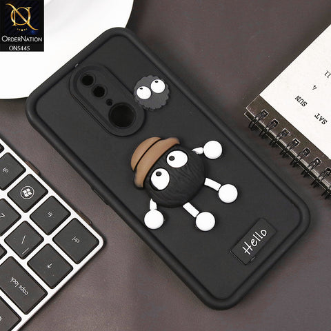 Oppo A9 / A9x Cover - Black - Cute 3D Cartoon Soft Case