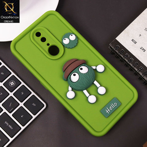 Oppo F11 Cover - Light Green - Cute 3D Cartoon Soft Case