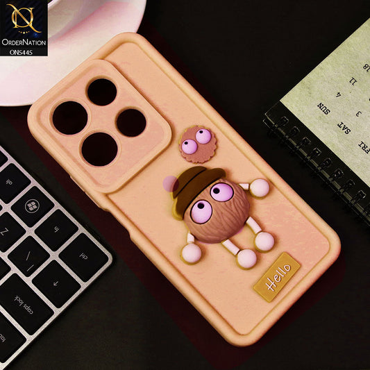 Infinix Note 30 Cover - Light Pink - Cute 3D Cartoon Soft Case