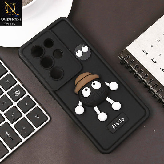 itel S25 Ultra Cover - Black - Cute 3D Cartoon Soft Case