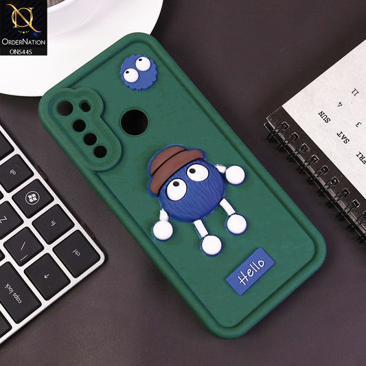 Realme 5i Cover - Green - Cute 3D Cartoon Soft Case