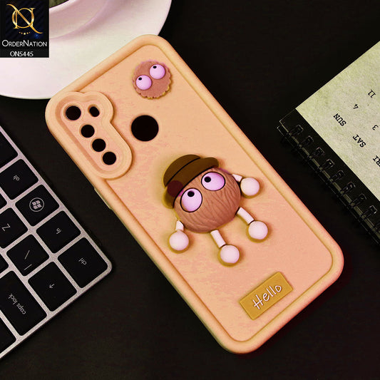 Realme 5i Cover - Light Pink - Cute 3D Cartoon Soft Case