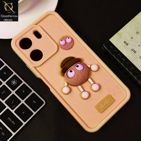 Xiaomi Poco C65 Cover - Light Pink - Cute 3D Cartoon Soft Case