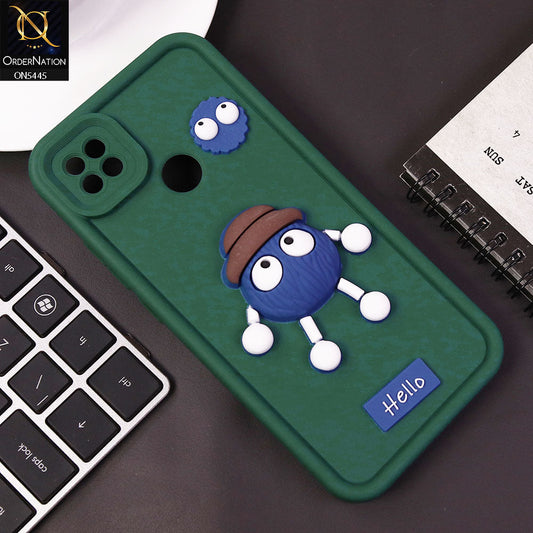 Xiaomi Redmi 9C Cover - Green - Cute 3D Cartoon Soft Case