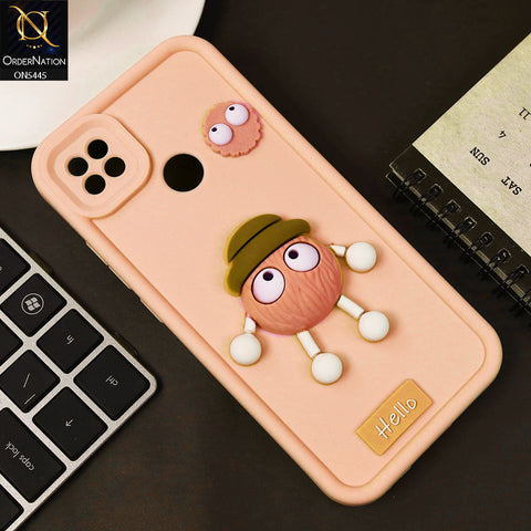 Xiaomi Redmi 9C Cover - Light Pink - Cute 3D Cartoon Soft Case