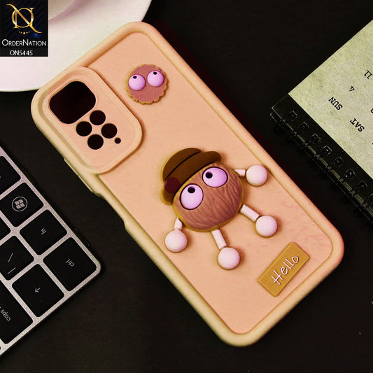 Xiaomi Redmi Note 11S Cover - Light Pink - Cute 3D Cartoon Soft Case