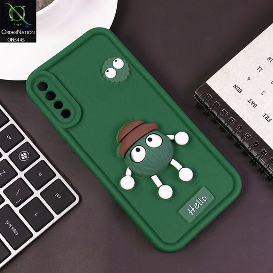 Vivo S1 Cover - Green - Cute 3D Cartoon Soft Case