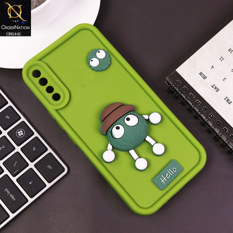 Vivo S1 Cover - Light Green - Cute 3D Cartoon Soft Case