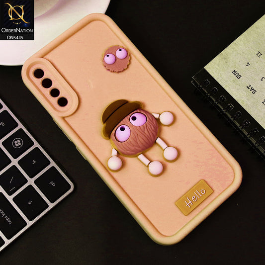 Vivo S1 Cover - Light Pink - Cute 3D Cartoon Soft Case
