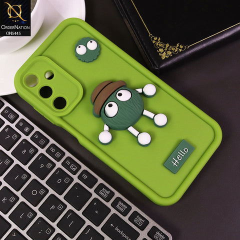 Samsung Galaxy A15 5G Cover - Light Green - Cute 3D Cartoon Soft Case