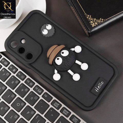 Samsung Galaxy A16 5G Cover - Black - Cute 3D Cartoon Soft Case