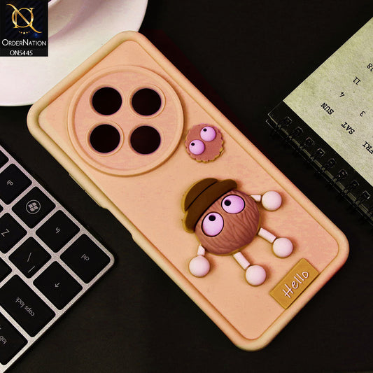 Tecno Spark 30C 4G Cover - Light Pink - Cute 3D Cartoon Soft Case