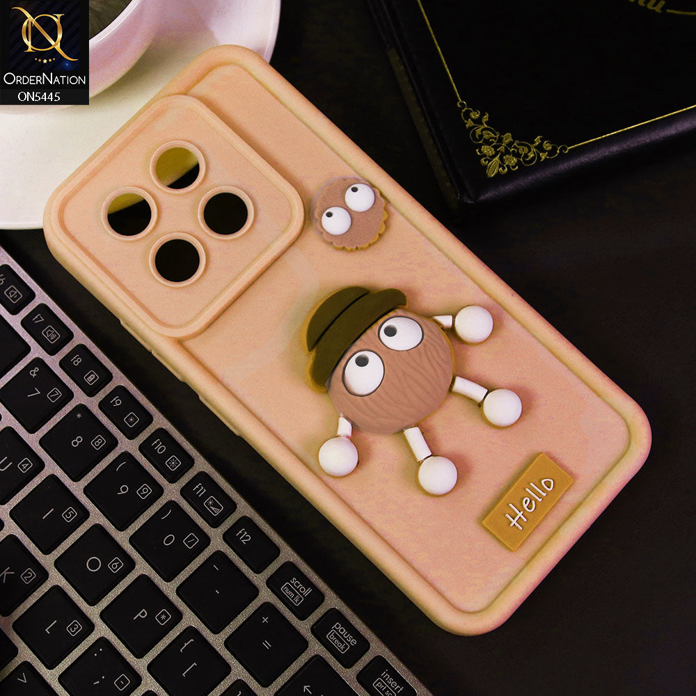 Tecno Spark 30 Pro Cover - Light Pink - Cute 3D Cartoon Soft Case