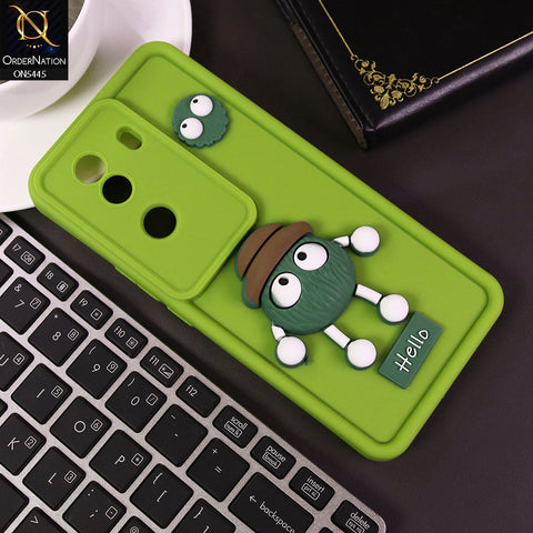 Vivo iQOO Z9s Cover - Light Green - Cute 3D Cartoon Soft Case