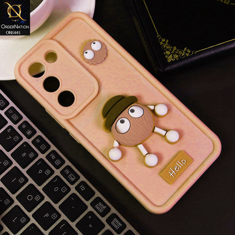 Vivo V30 Lite 4G Cover - Light Pink - Cute 3D Cartoon Soft Case