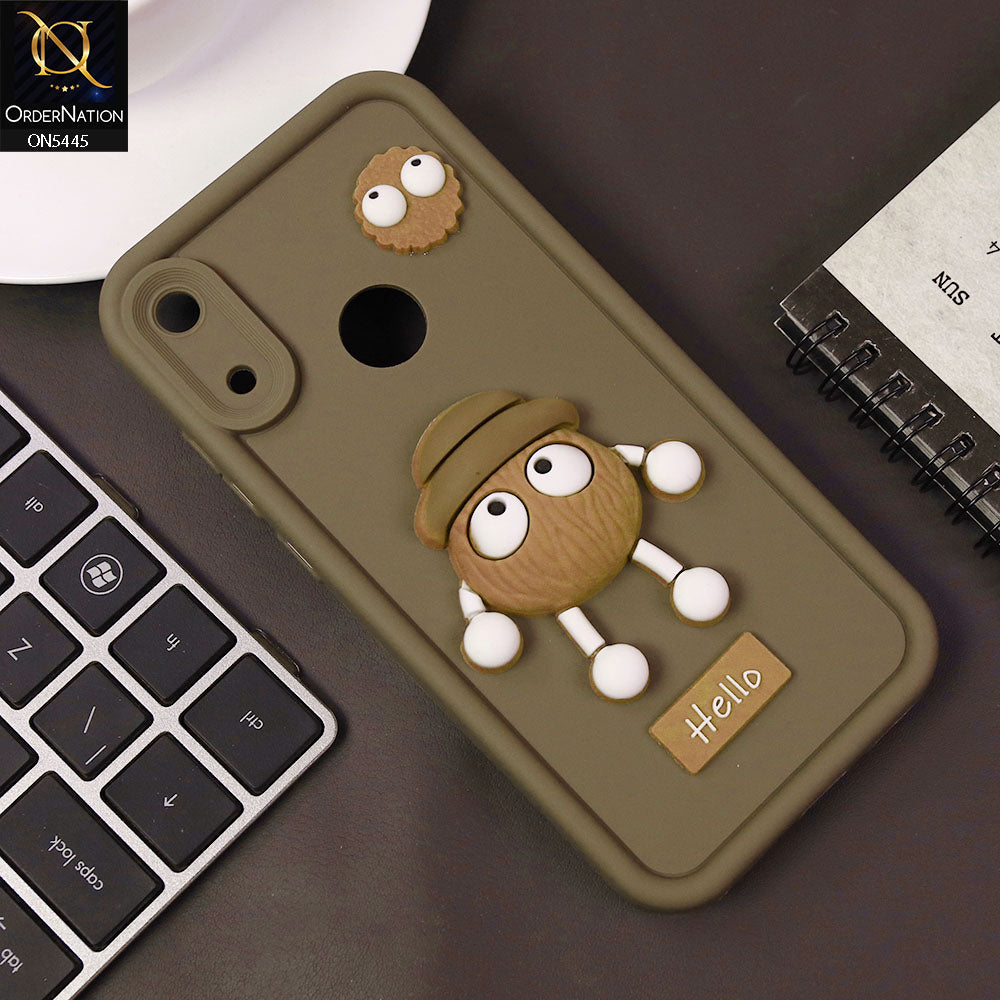 Huawei Y6s 2019 Cover - Brown - Cute 3D Cartoon Soft Case
