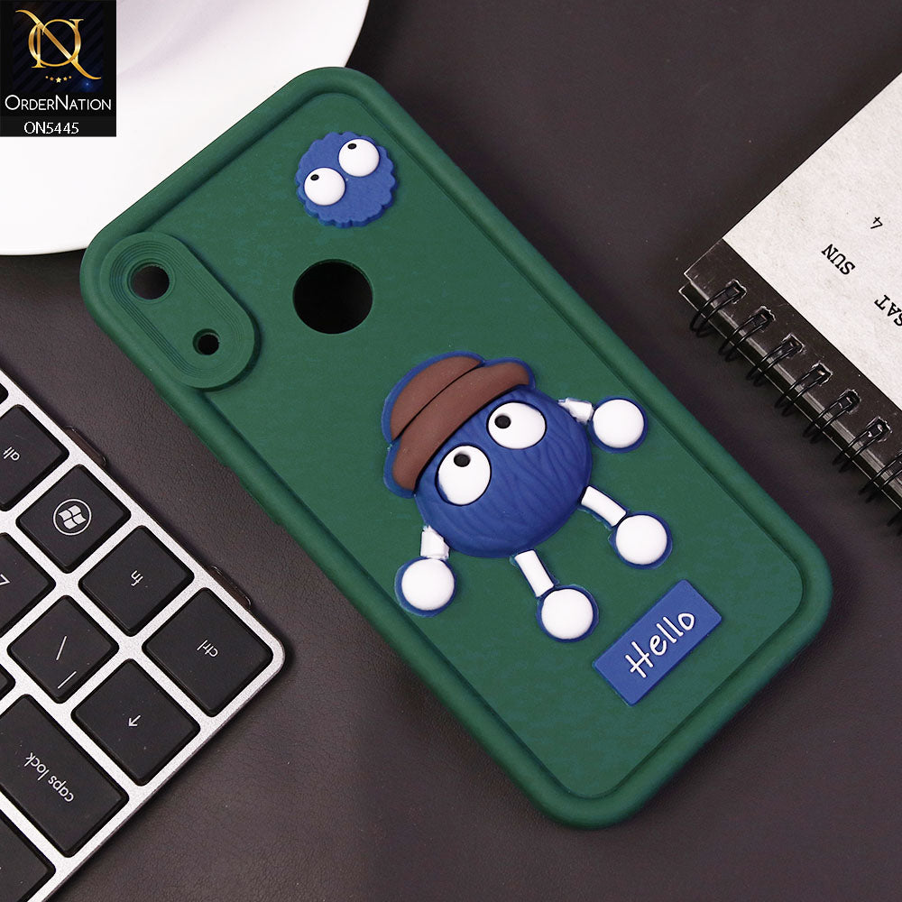Huawei Y6 2019 / Y6 Prime 2019 Cover - Green - Cute 3D Cartoon Soft Case