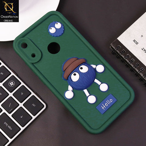 Huawei Y6s 2019 Cover - Green - Cute 3D Cartoon Soft Case