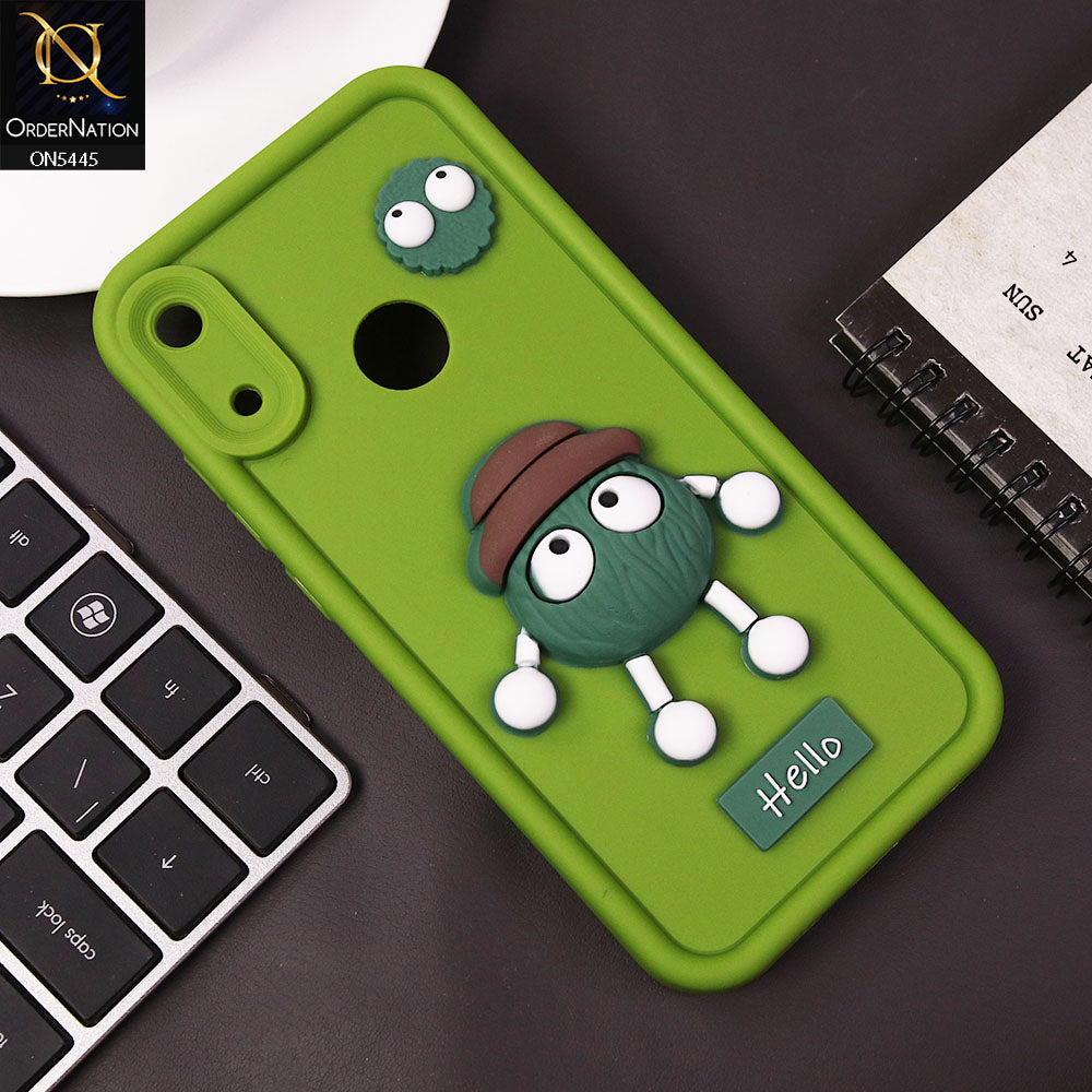 Huawei Y6s 2019 Cover - Light Green - Cute 3D Cartoon Soft Case