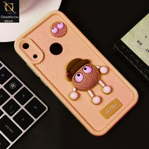 Huawei Y6 2019 / Y6 Prime 2019 Cover - Light Pink - Cute 3D Cartoon Soft Case