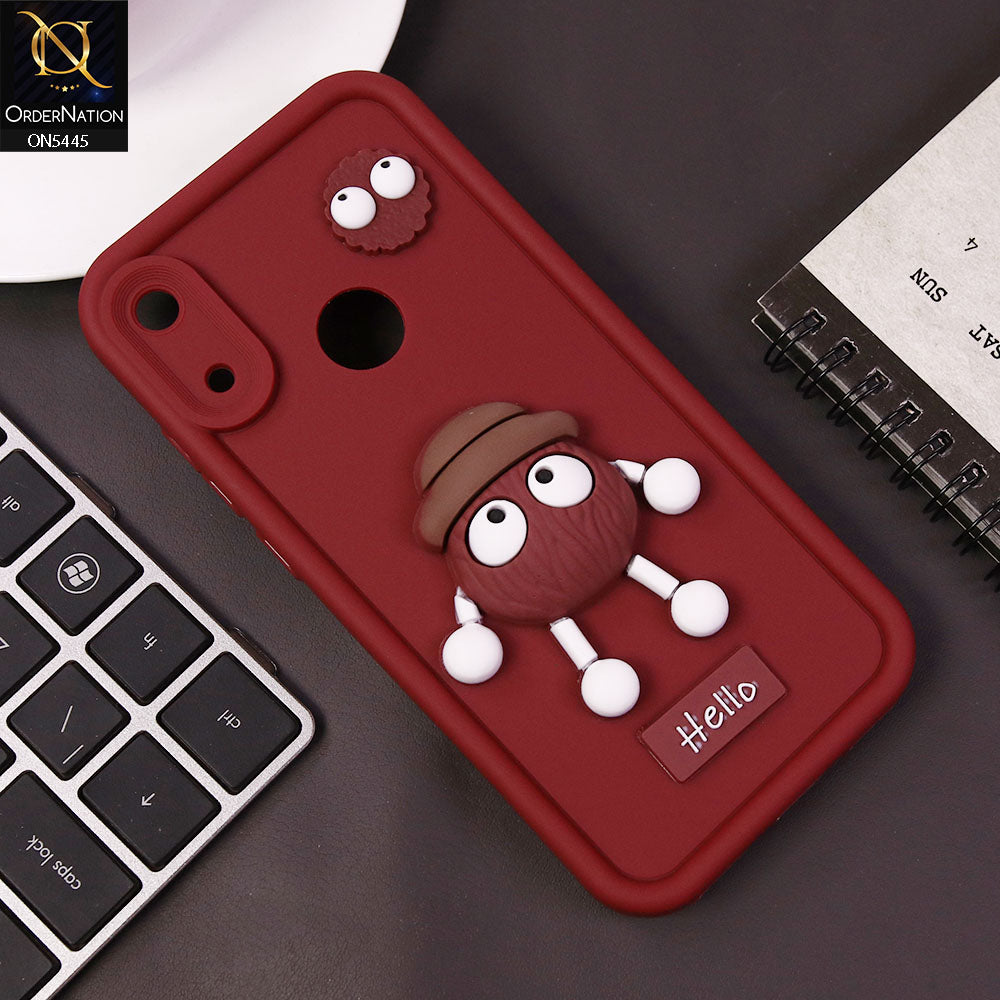 Huawei Y6s 2019 Cover - Marron - Cute 3D Cartoon Soft Case