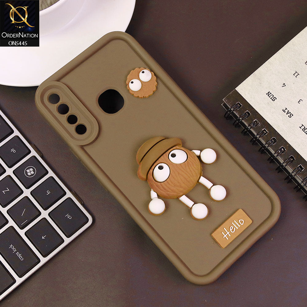 Honor 9X Cover - Brown - Cute 3D Cartoon Soft Case