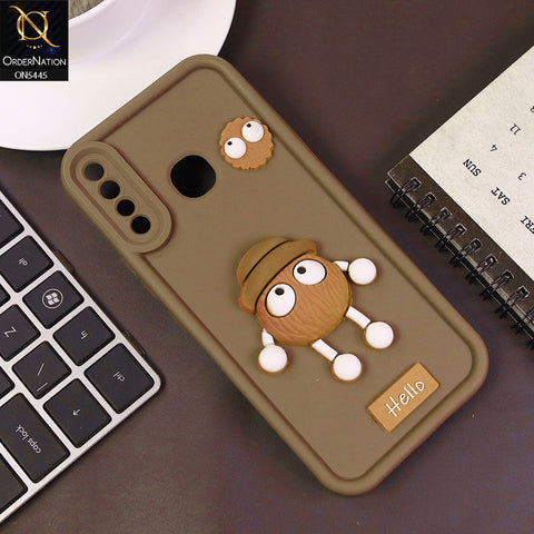 Honor 9X Cover - Brown - Cute 3D Cartoon Soft Case